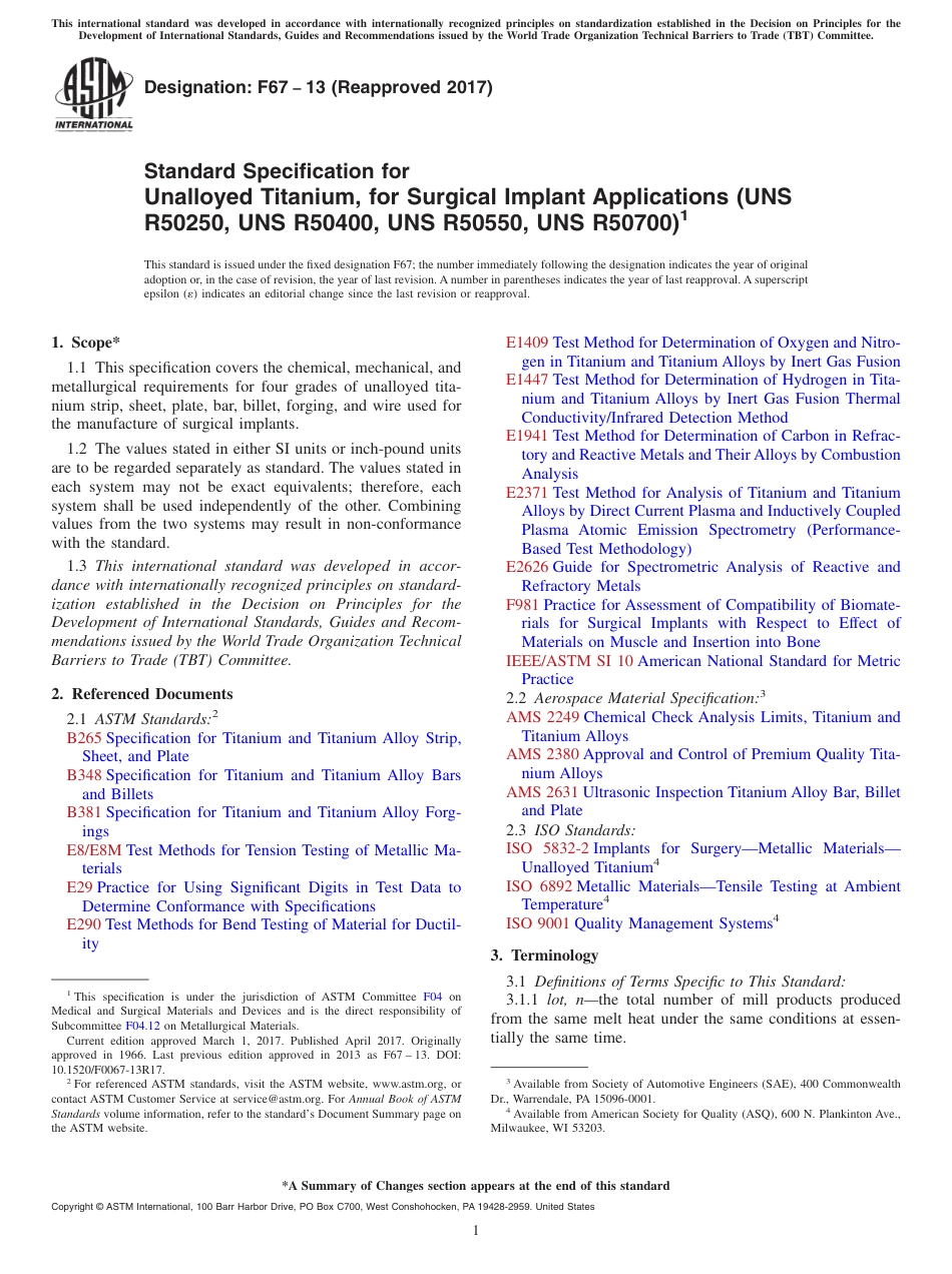 ASTM F67 - 13 (2017).pdf_第1页