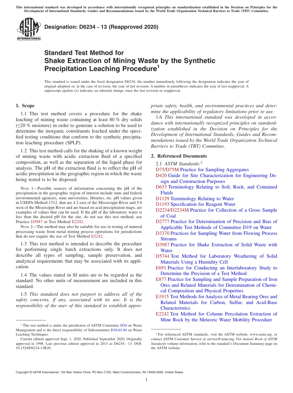 ASTM D6234 - 13 (2020).pdf_第1页