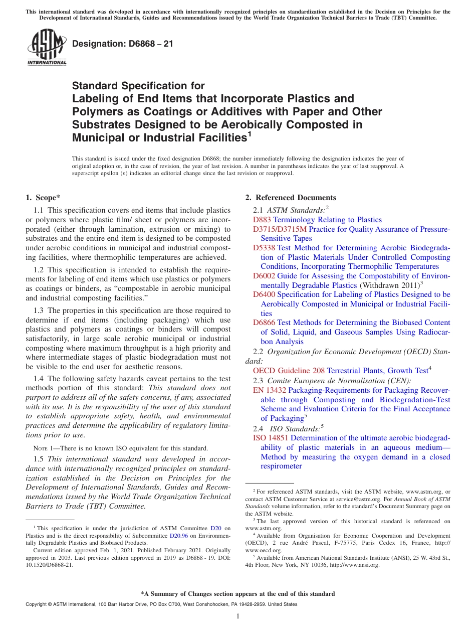 ASTM D6868 - 21.pdf_第1页