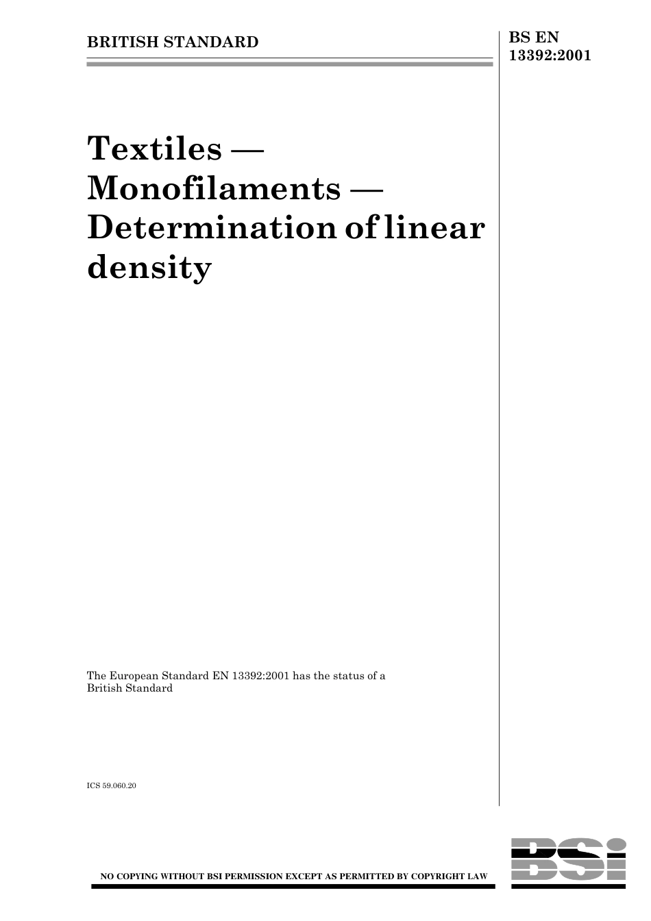 BS EN 13392-2001.pdf_第1页