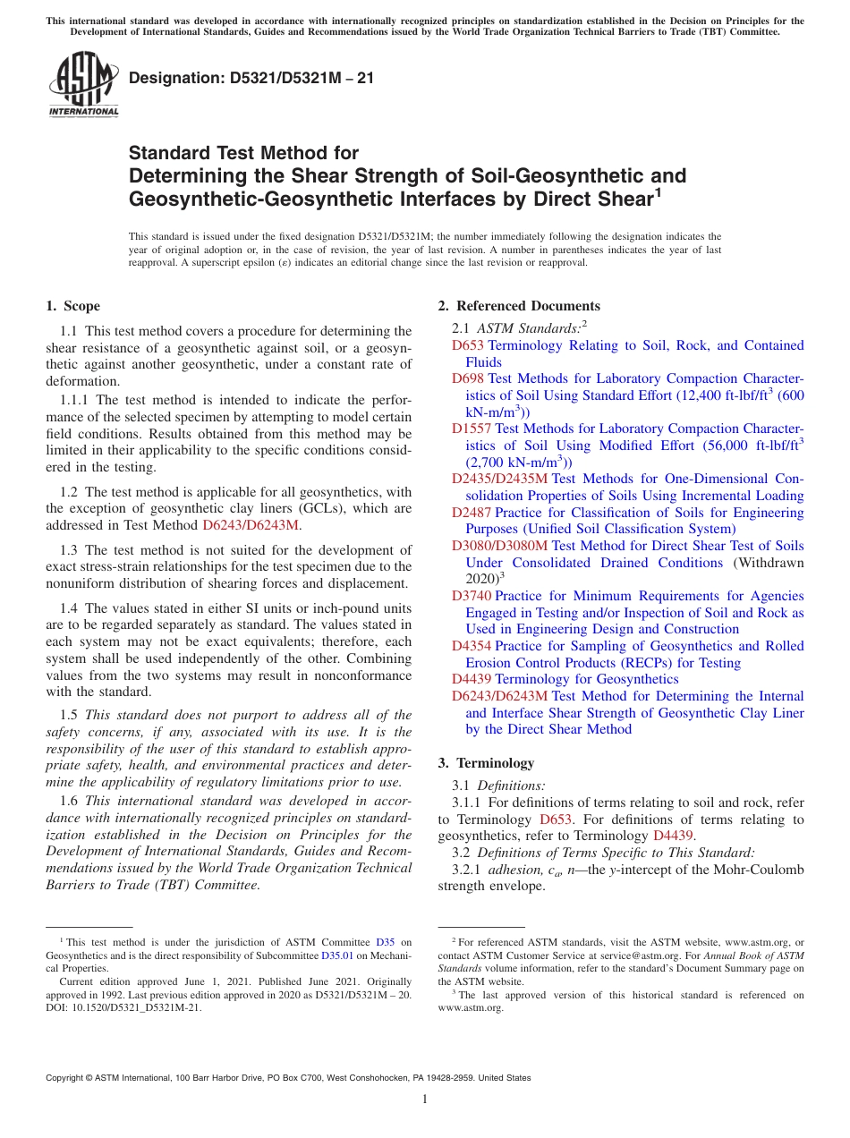 ASTM D5321 - D 5321M - 21.pdf_第1页