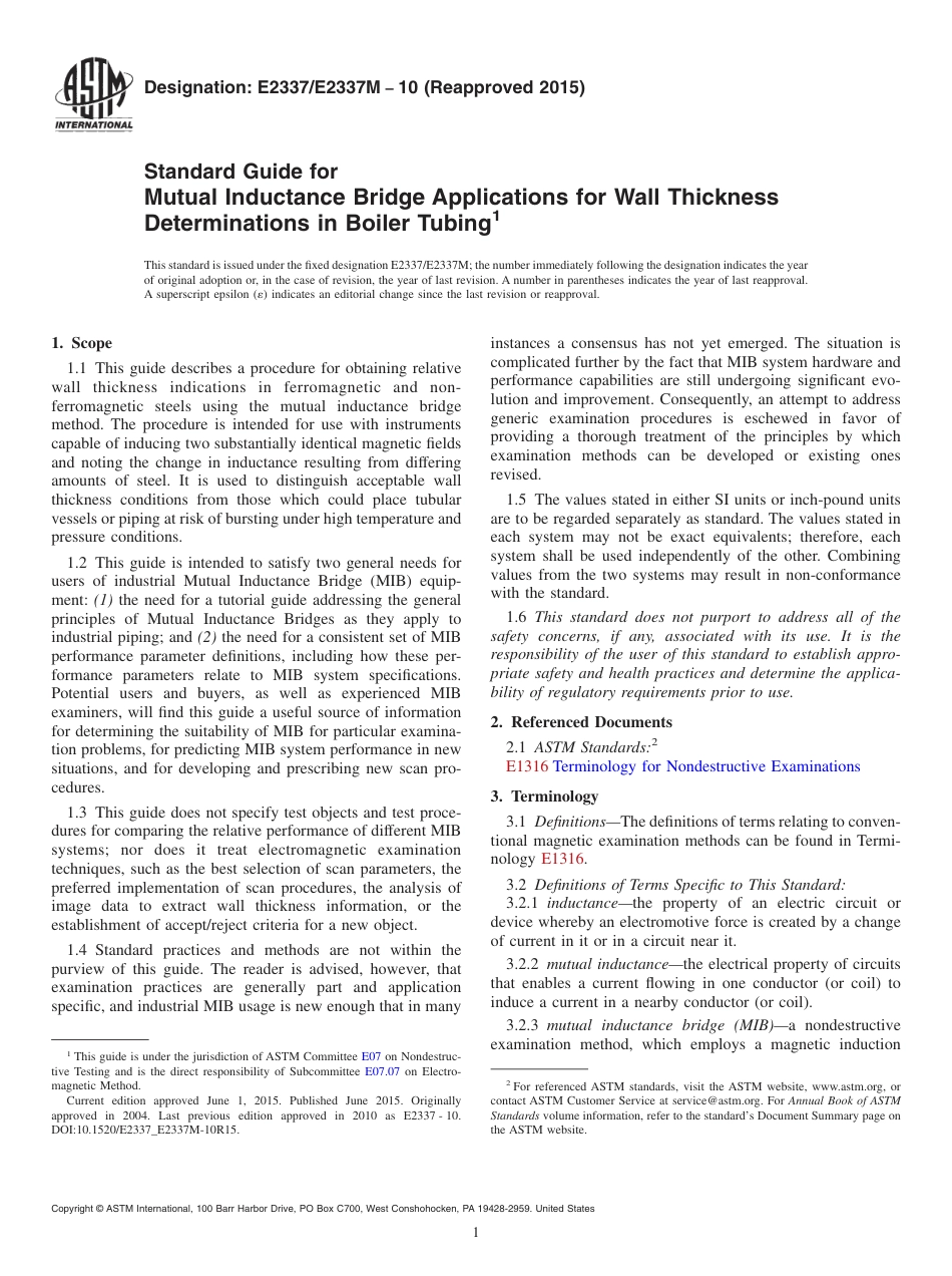 ASTM E2337 - E 2337M - 10 (2015).pdf_第1页