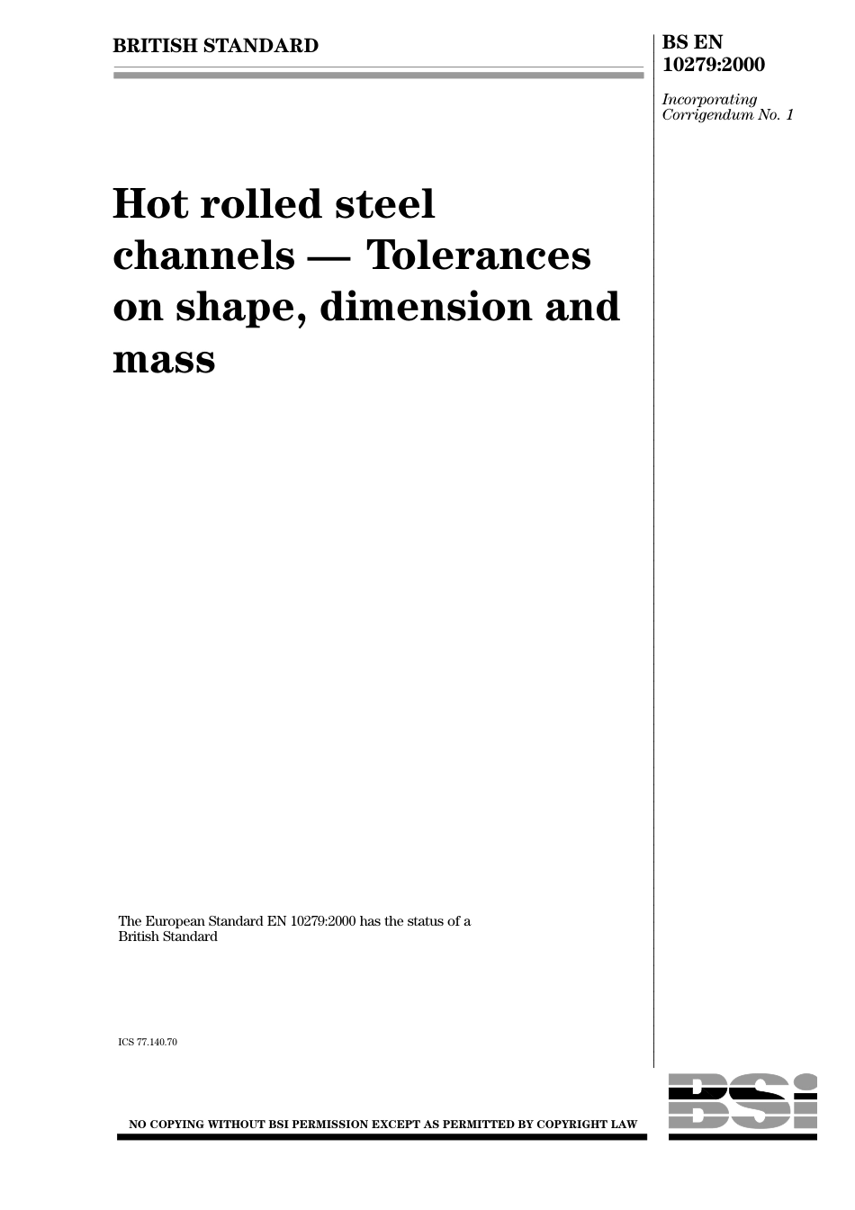 BS EN 10279-2000.pdf_第1页