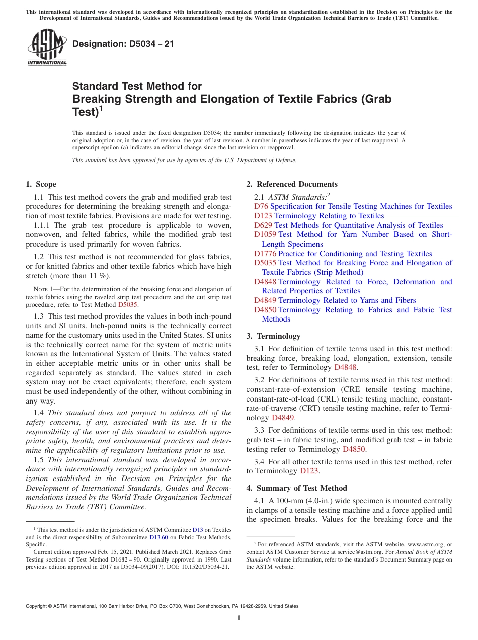 ASTM D5034 - 21.pdf_第1页