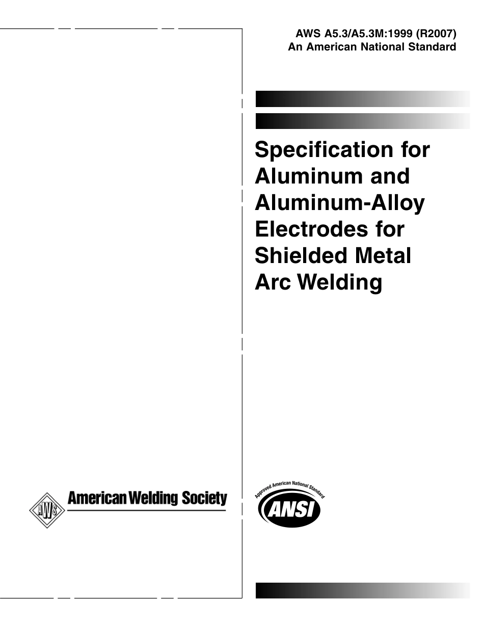 AWS A5.3 - A5.3M-1999 (2007).pdf_第1页