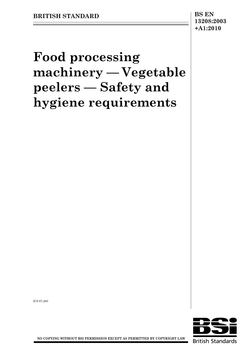 BS EN 13208-2003 + A1-2010.pdf_第1页