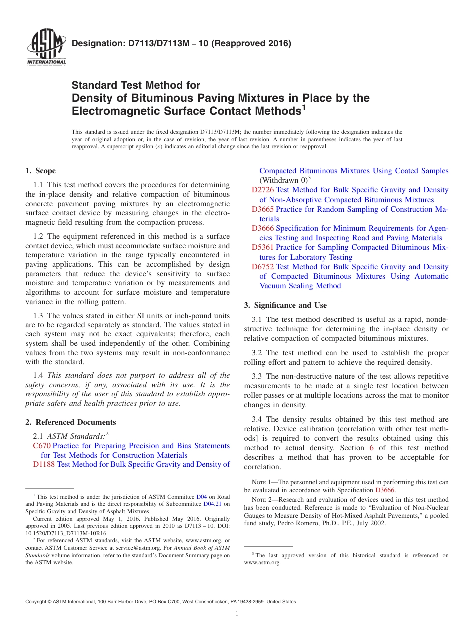 ASTM D7113 - D 7113M - 10 (2016).pdf_第1页
