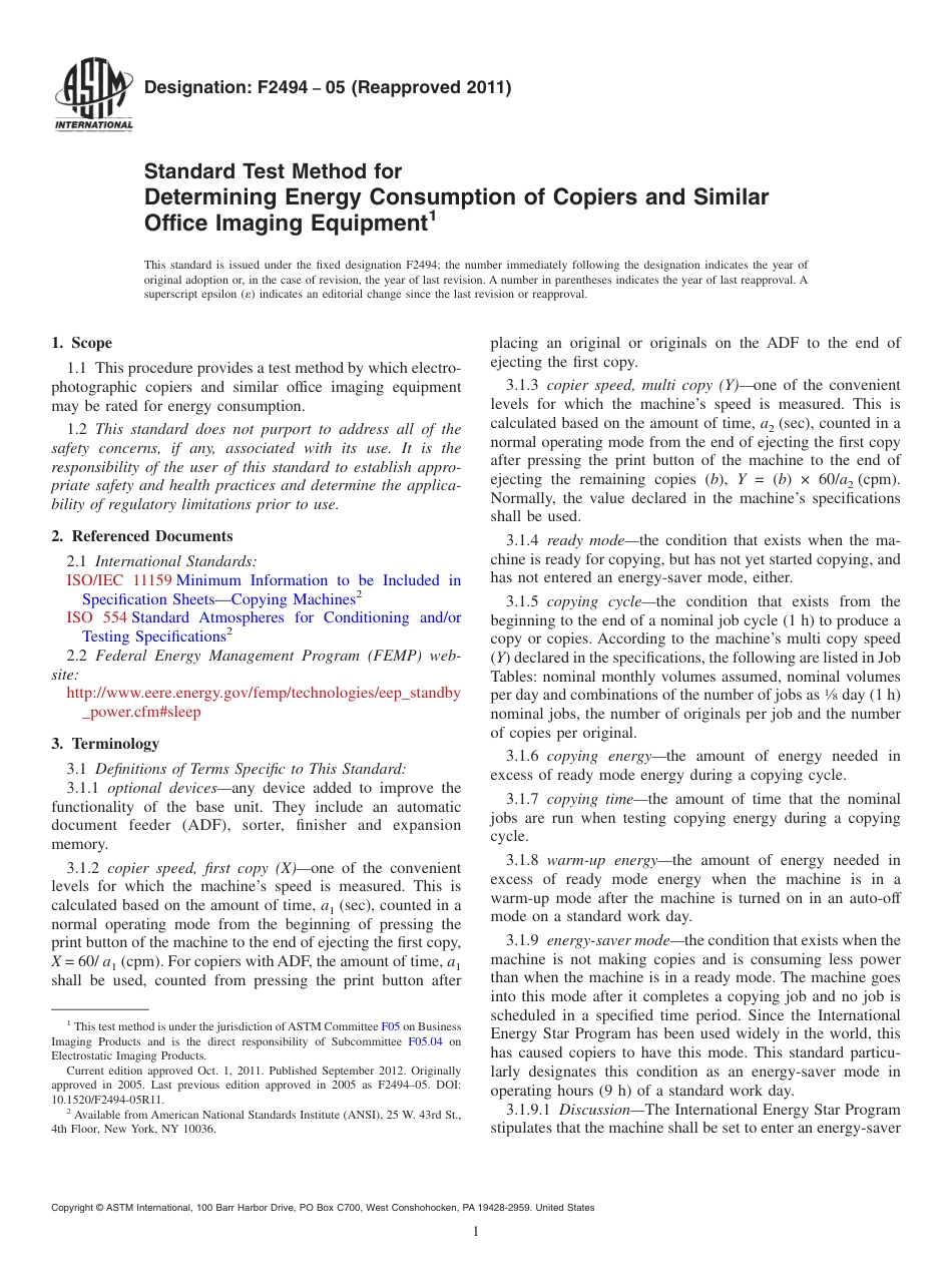 ASTM F2494 - 05 (2011).pdf_第1页
