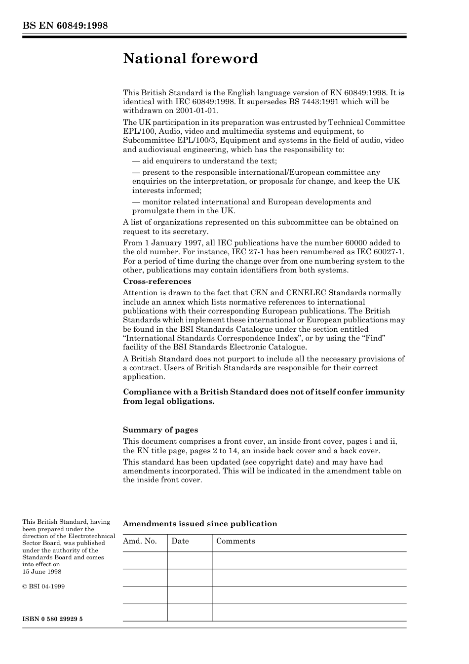 BS EN 60849-1998 (1999) IEC 60849-1998.pdf_第2页