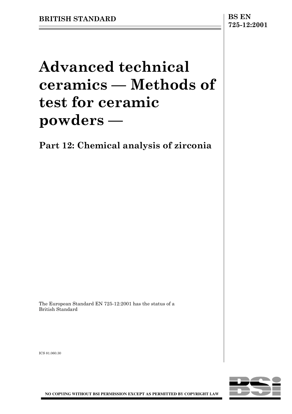 BS EN 00725-12-2001.pdf_第1页
