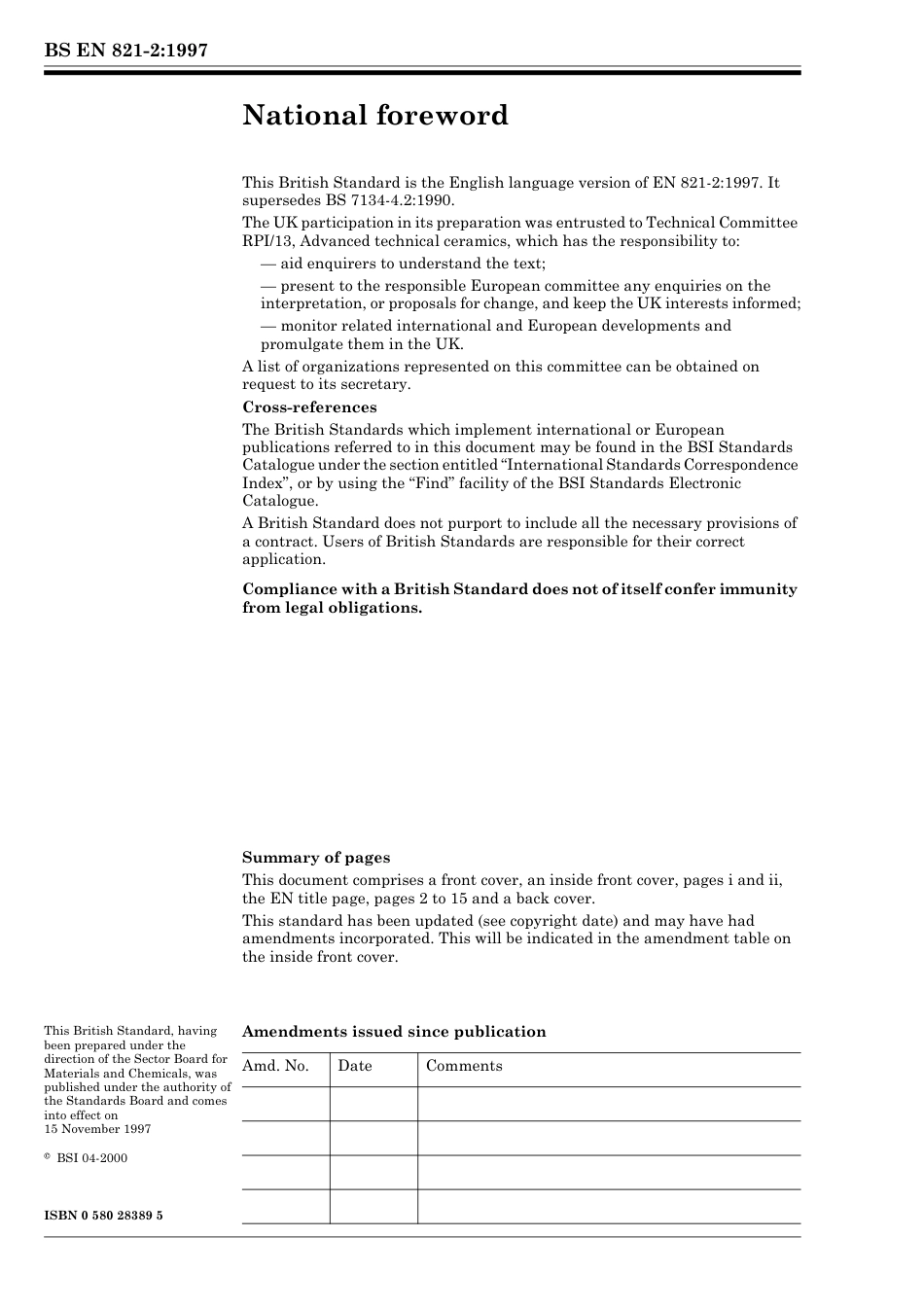 BS EN 00821-2-1997 (2000).pdf_第2页