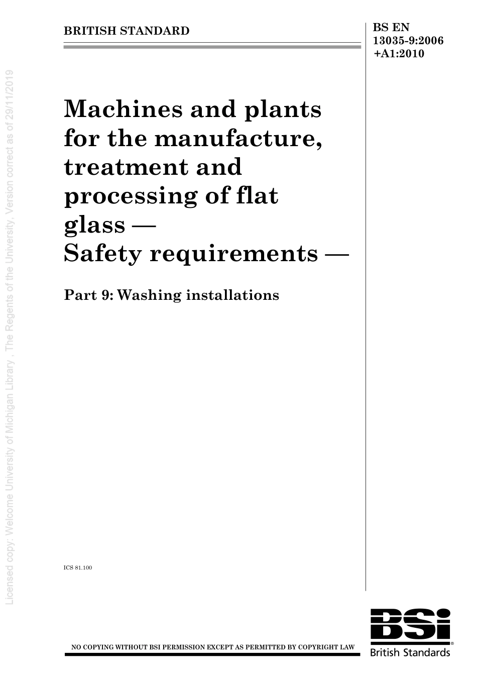 BS EN 13035-9-2006 + A1-2010.pdf_第1页