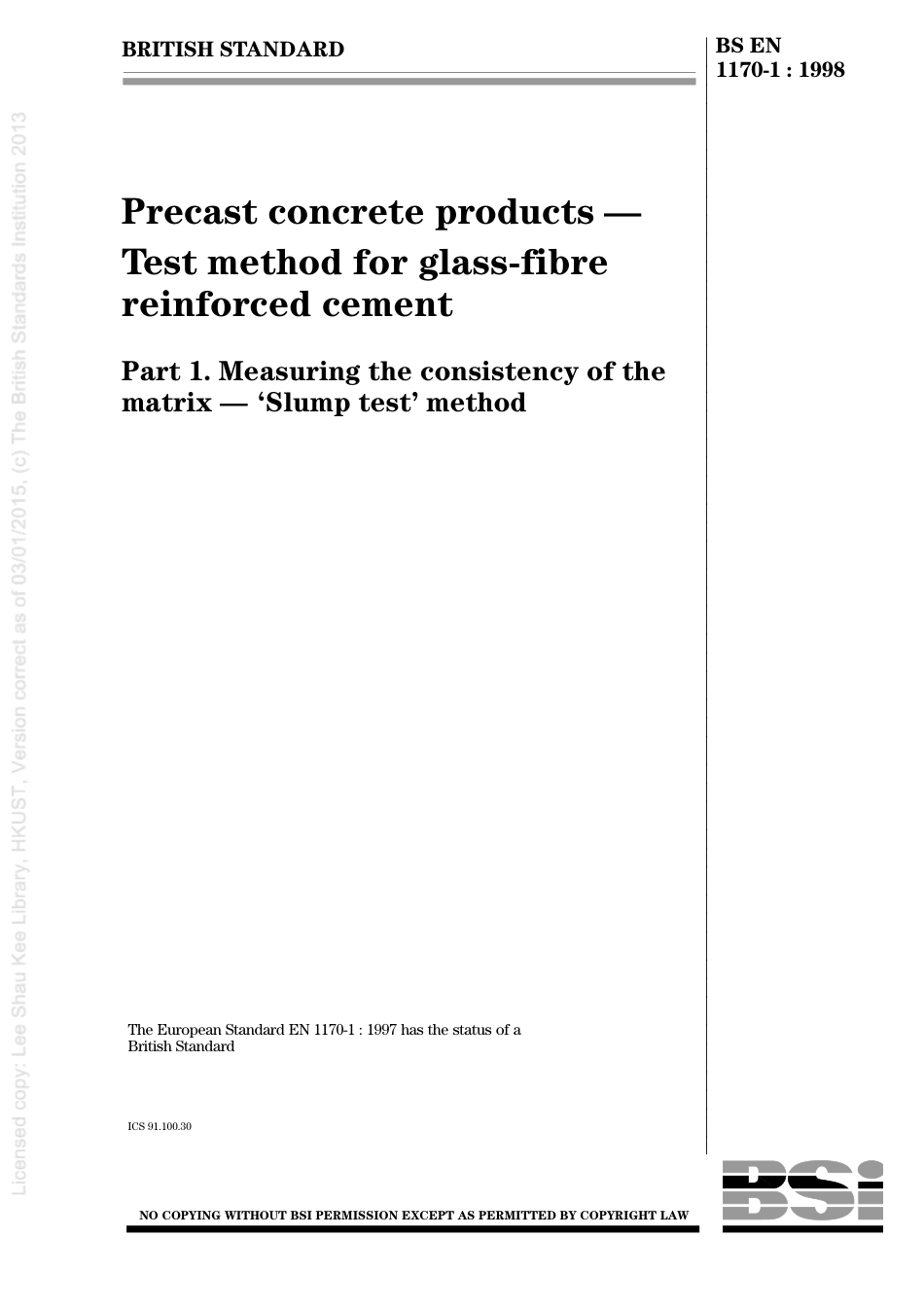 BS EN 01170-1-1998.pdf_第1页