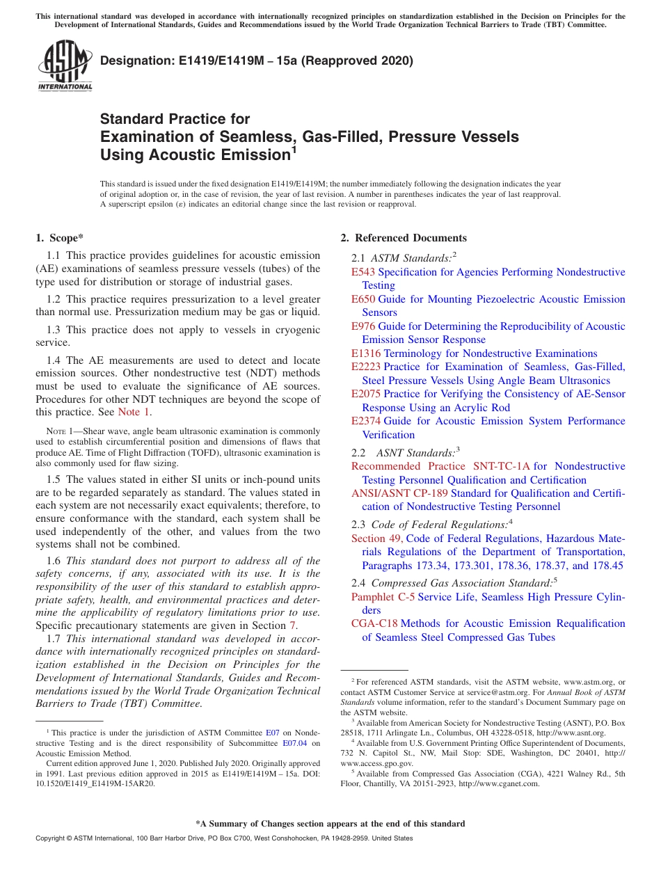 ASTM E1419 - E 1419M - 15a (2020).pdf_第1页
