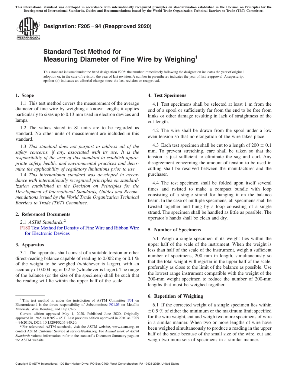 ASTM F205 - 94 (2020).pdf_第1页