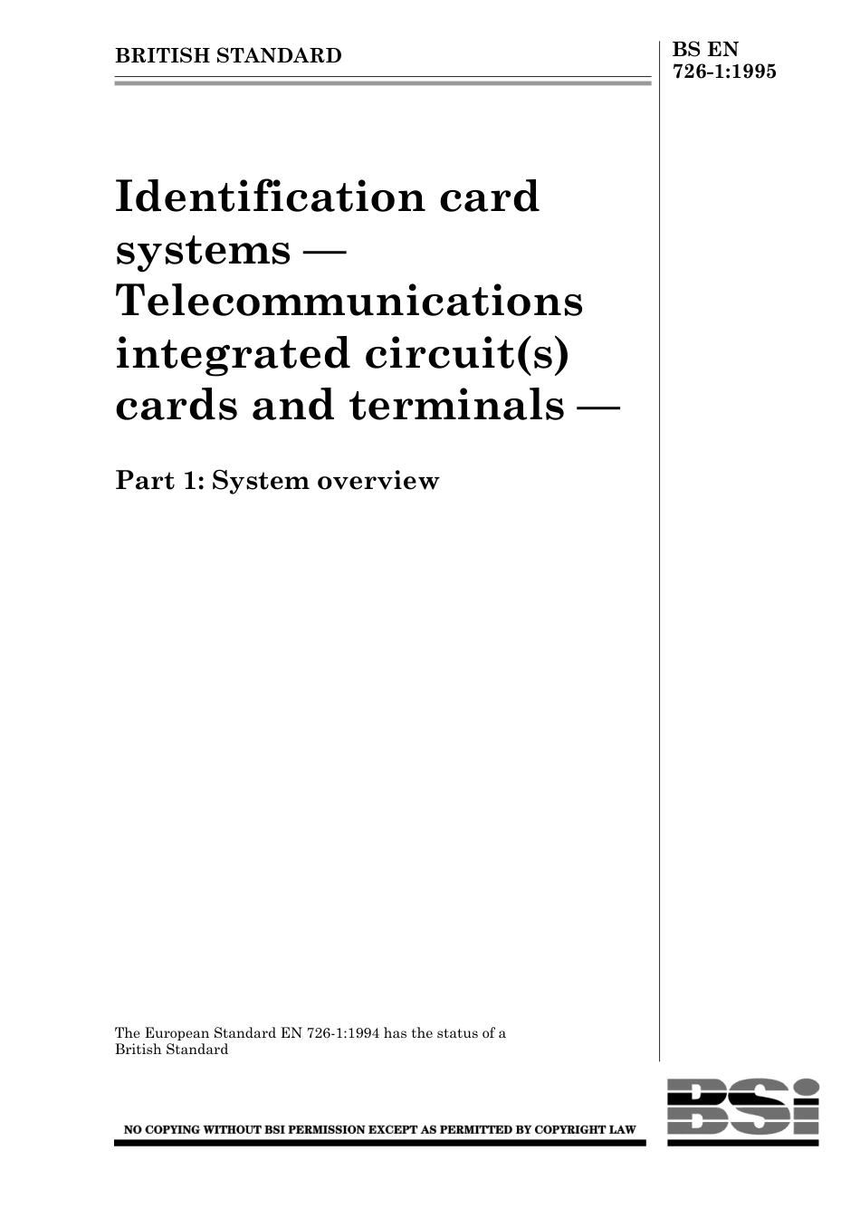 BS EN 00726-1-1995 (1999).pdf_第1页