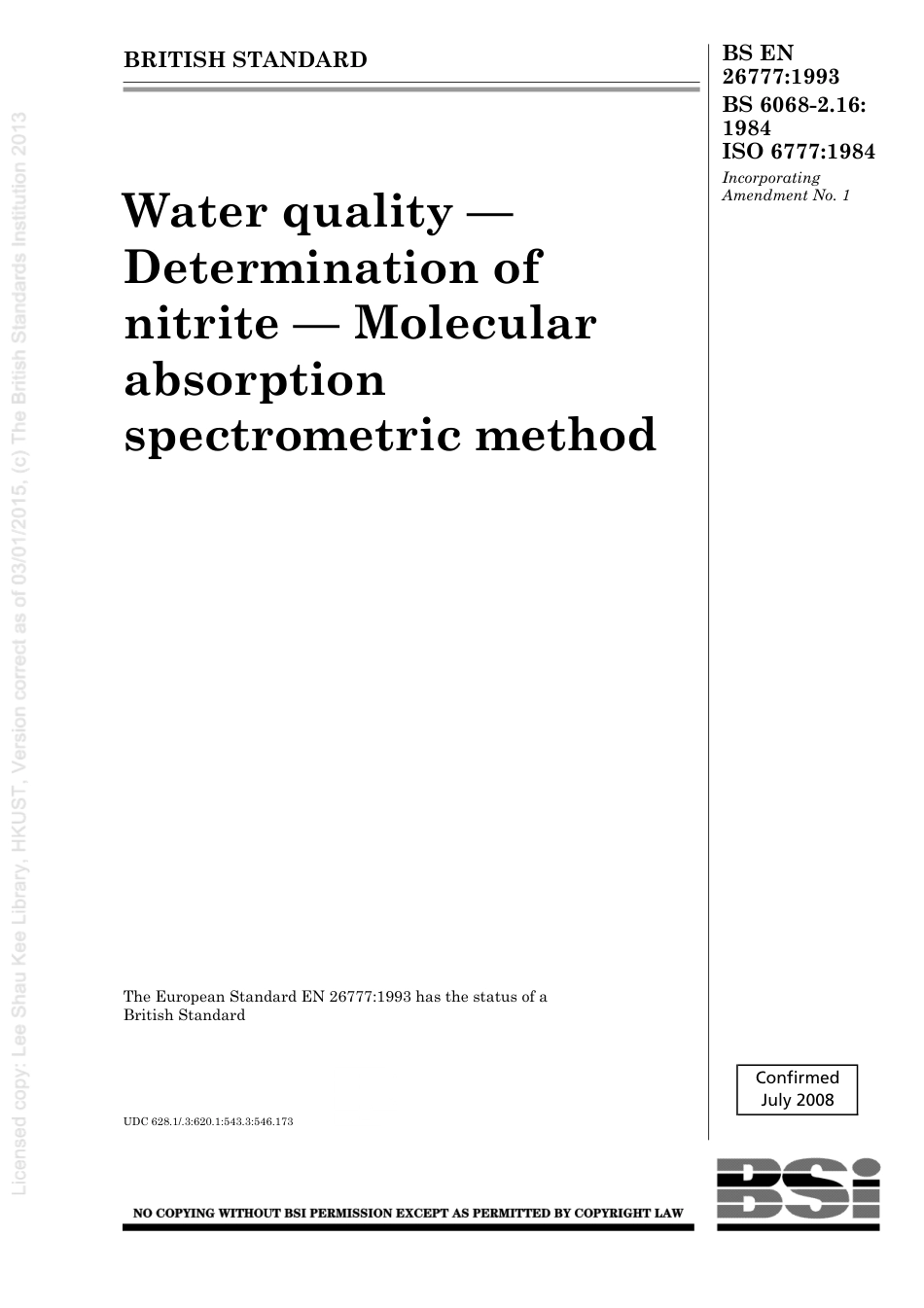 BS EN 26777-1993 (2008) BS 6068-2.16-1984, ISO 6777-1984.pdf_第1页