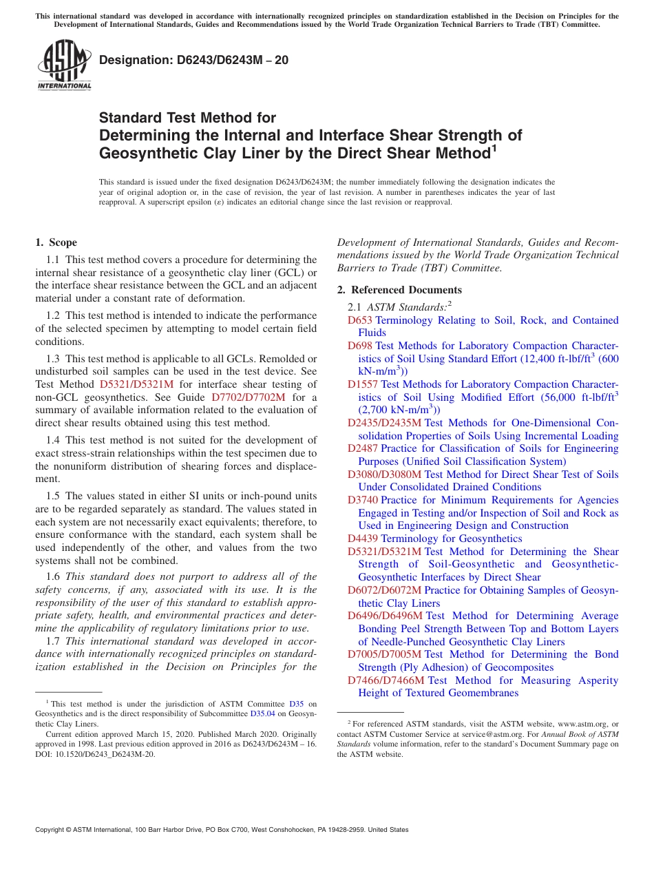 ASTM D6243 - D 6243M - 20.pdf_第1页