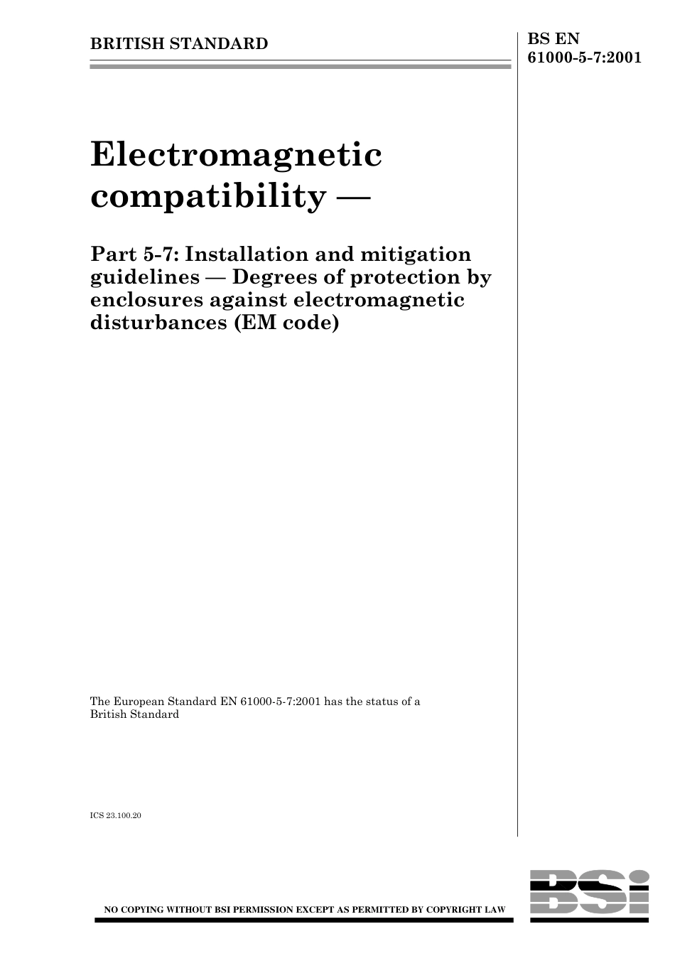 BS EN 61000-5-7-2001.pdf_第1页