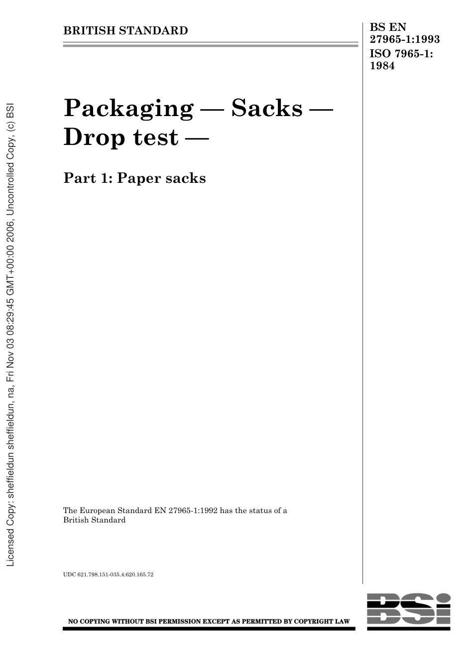 BS EN 27965-1-1993 (1999).pdf_第1页