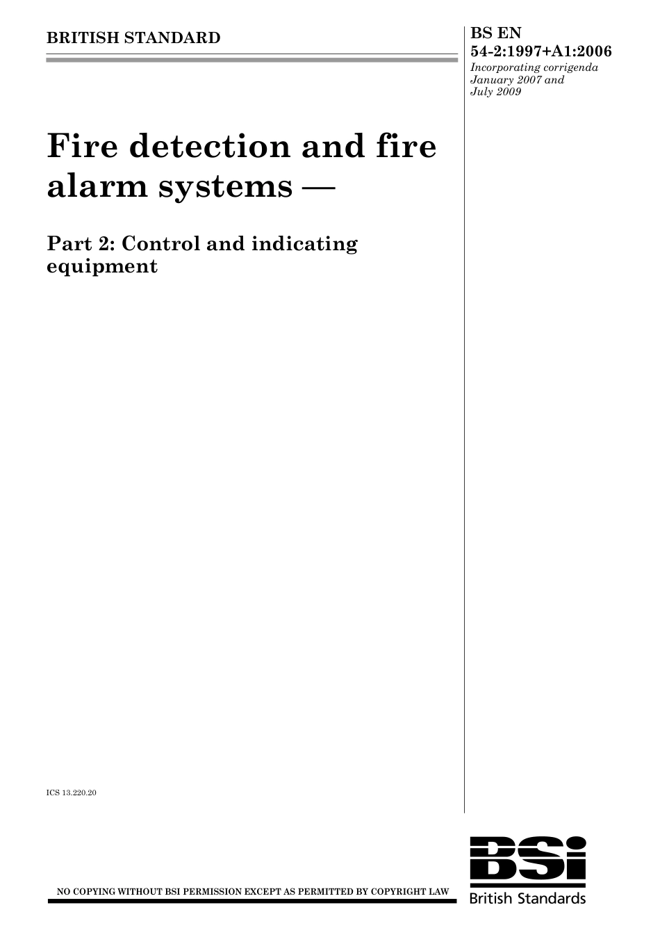 BS EN 00054-2-1997 (2009).pdf_第1页