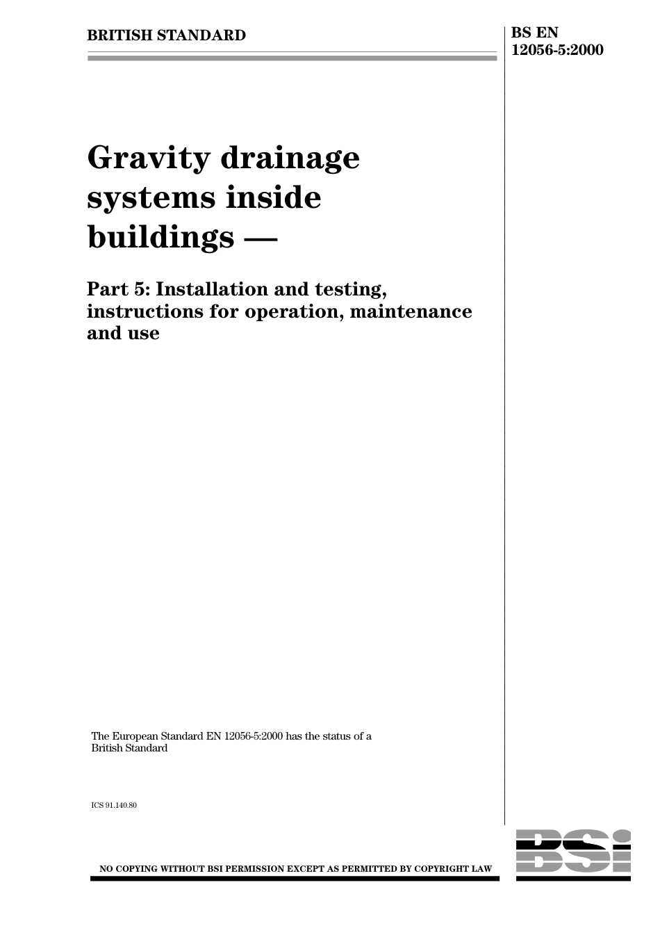 BS EN 12056-5-2000.pdf_第1页