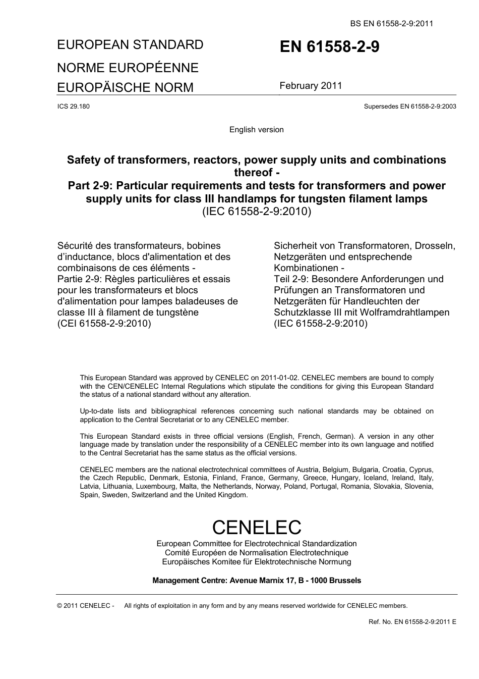 BS EN 61558-2-9-2011.pdf_第3页