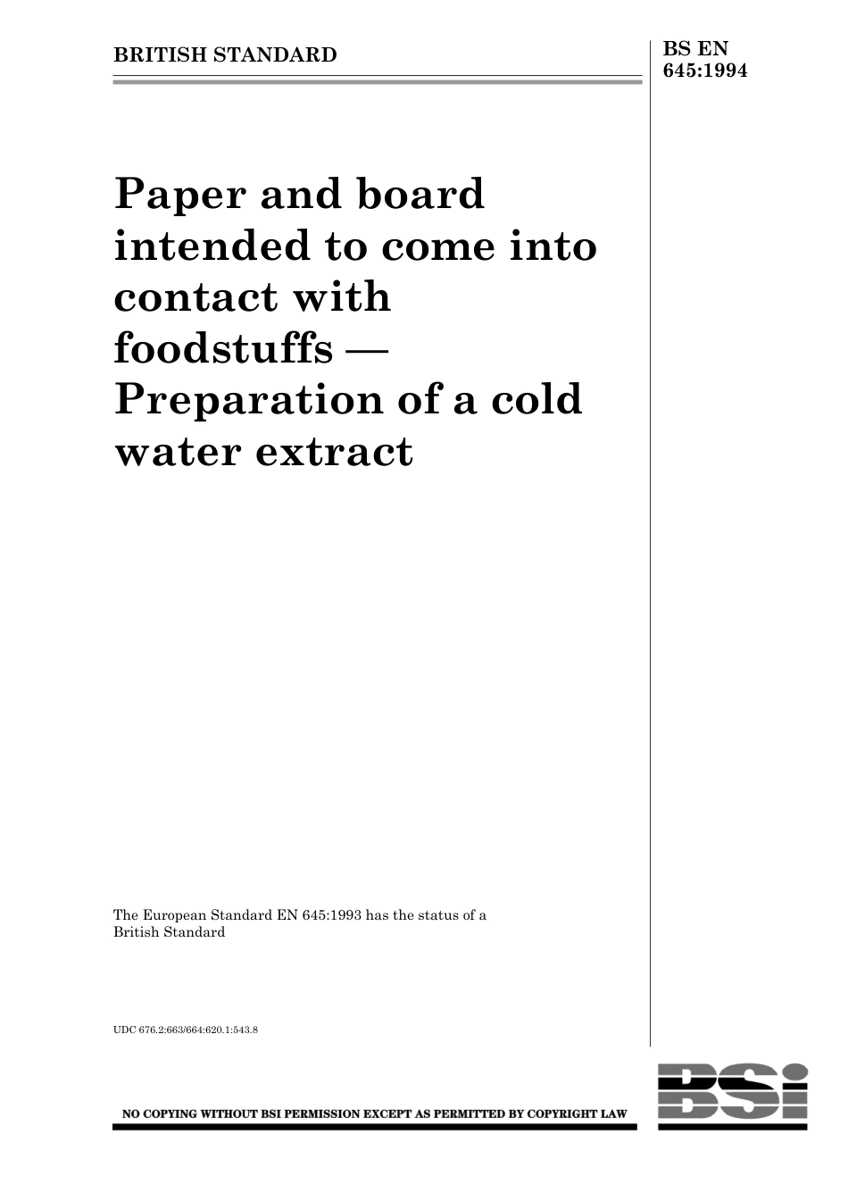 BS EN 00645-1994 (1999).pdf_第1页