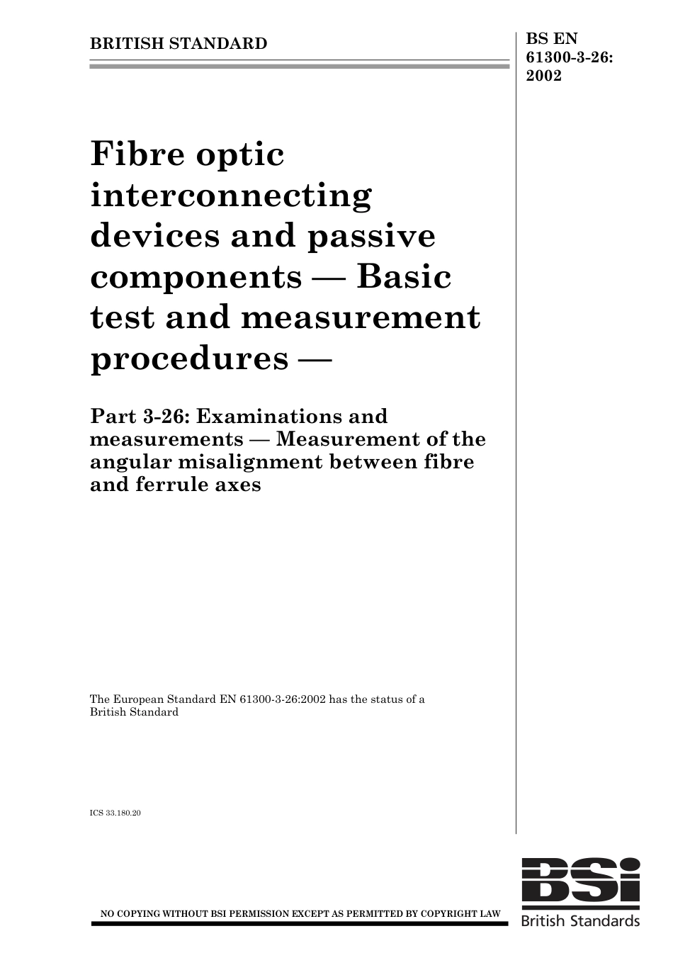 BS EN 61300-3-26-2002.pdf_第1页