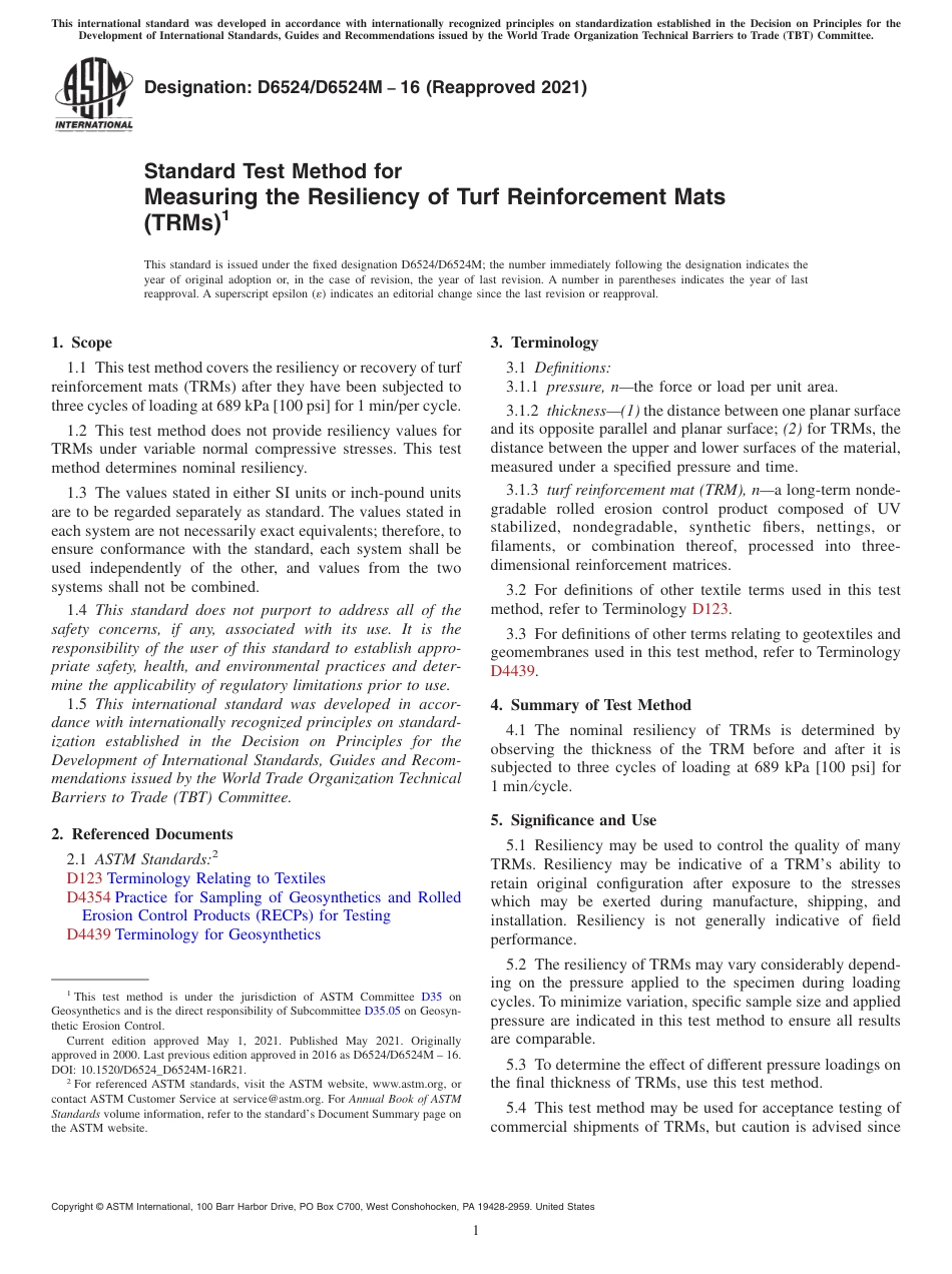 ASTM D6524 - D 6524M - 16 (2021).pdf_第1页
