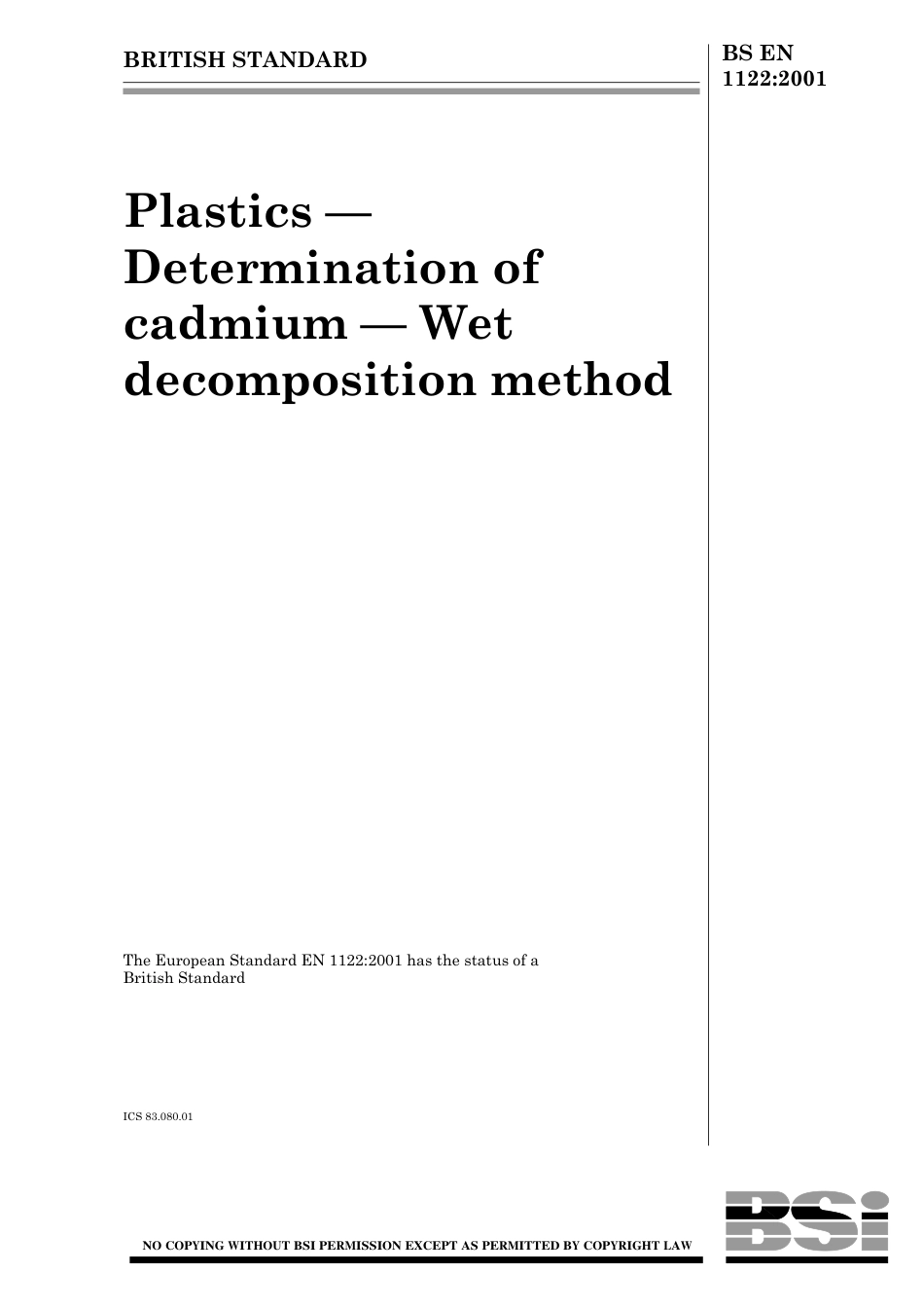BS EN 01122-2001.pdf_第1页