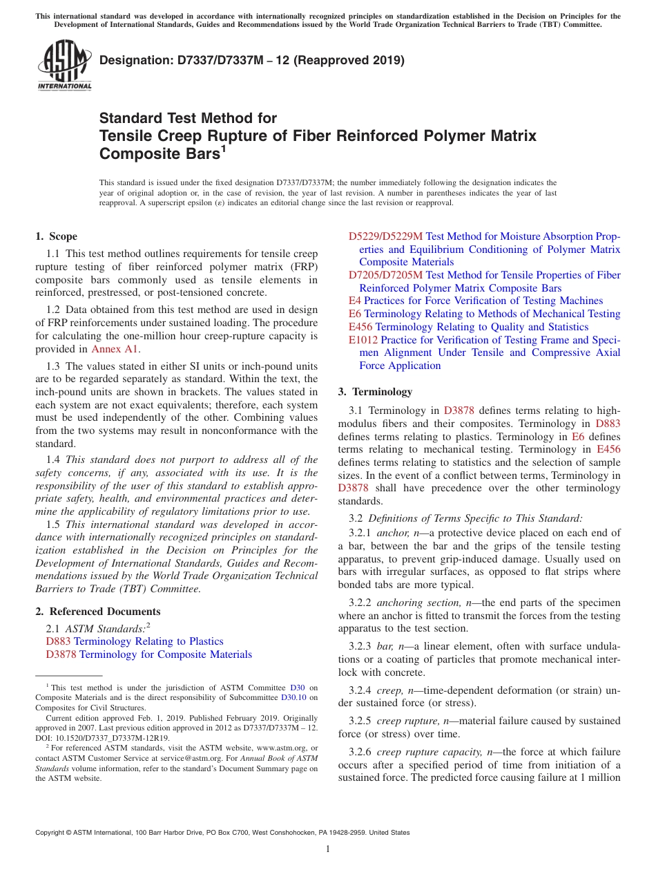 ASTM D7337 - D 7337M - 12 (2019).pdf_第1页