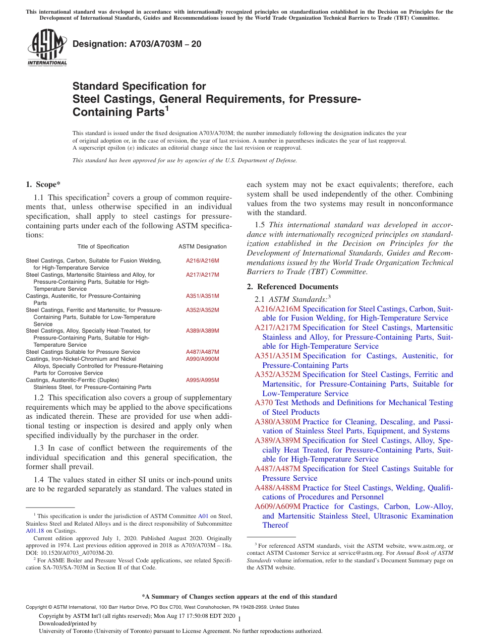 ASTM_A_703_20_Steel_Castings,_General_Requirements,_for_Pressure.pdf_第1页