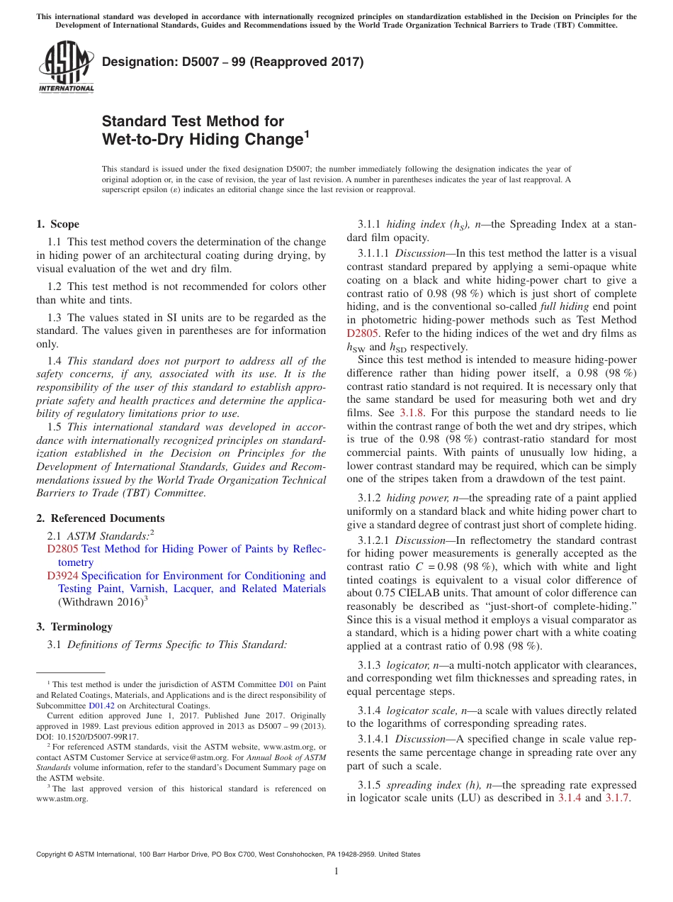 ASTM D5007 - 99 (2017).pdf_第1页