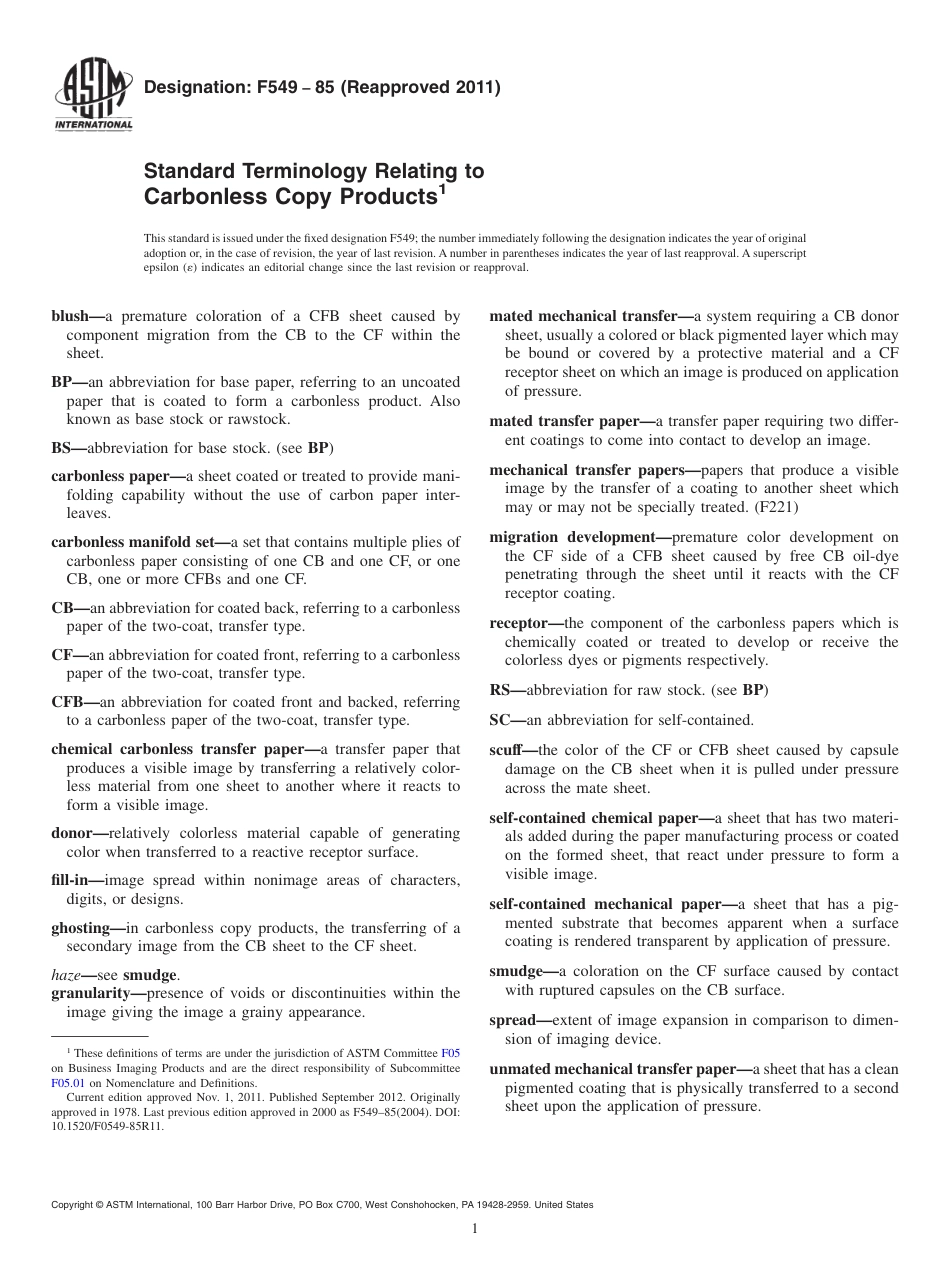 ASTM F549 - 85 (2011).pdf_第1页