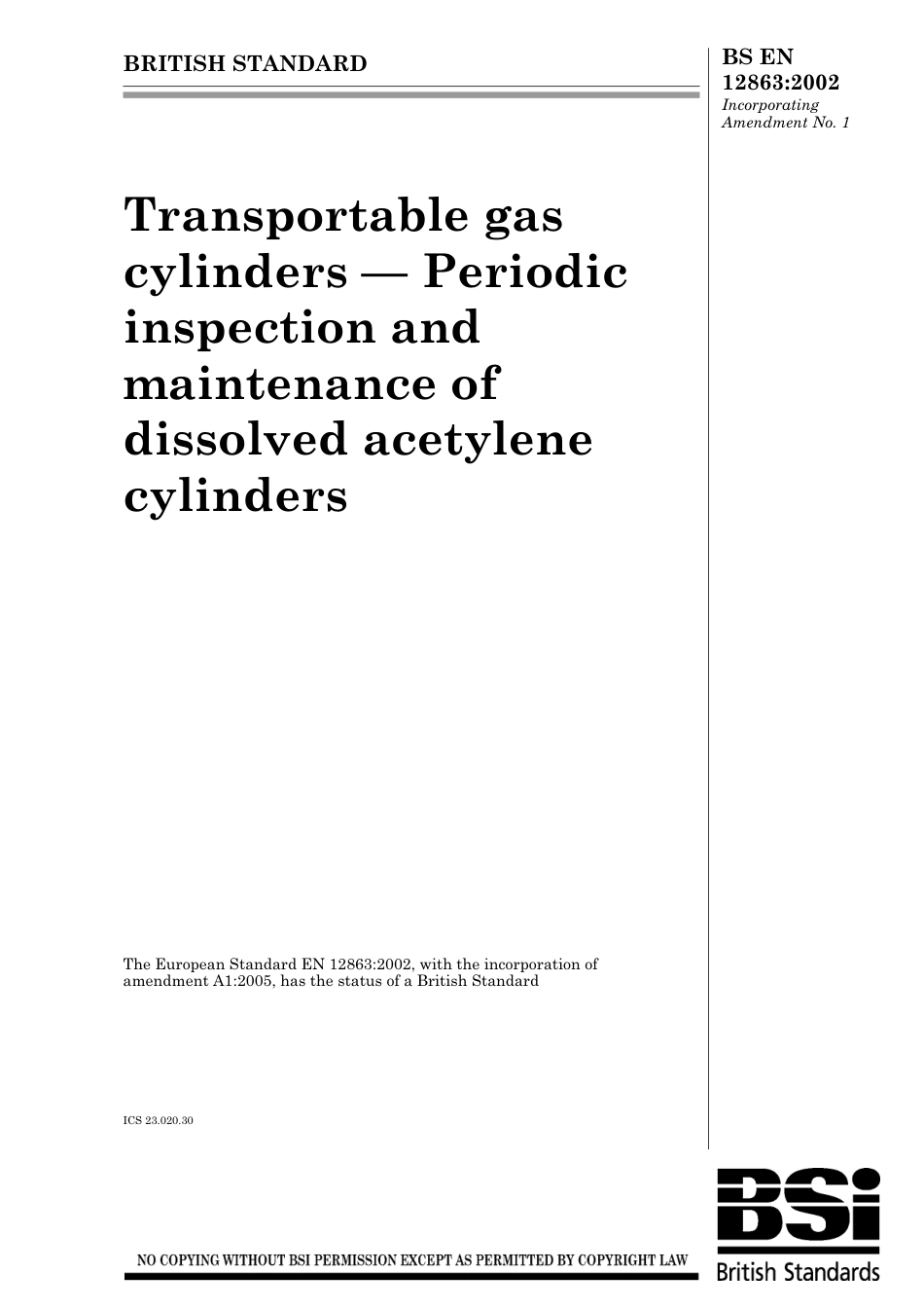 BS EN 12863-2002 (2006).pdf_第1页