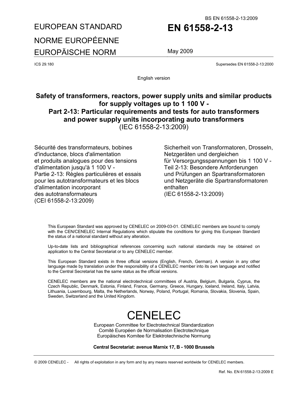 BS EN 61558-2-13-2009.pdf_第3页