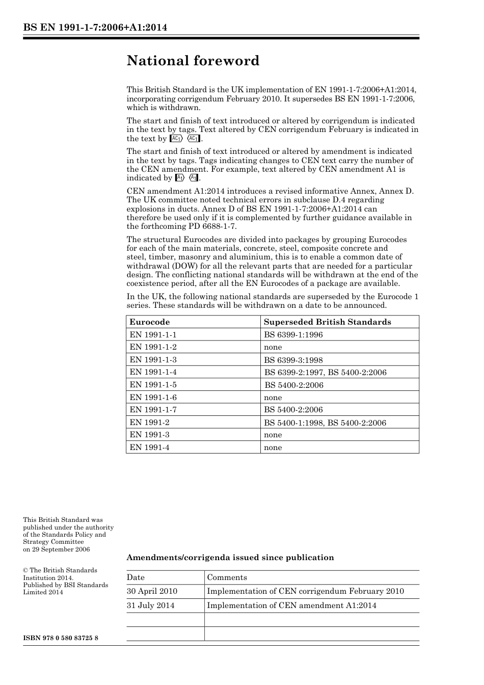 BS EN 01991-1-7-2006 + A1-2014.pdf_第2页