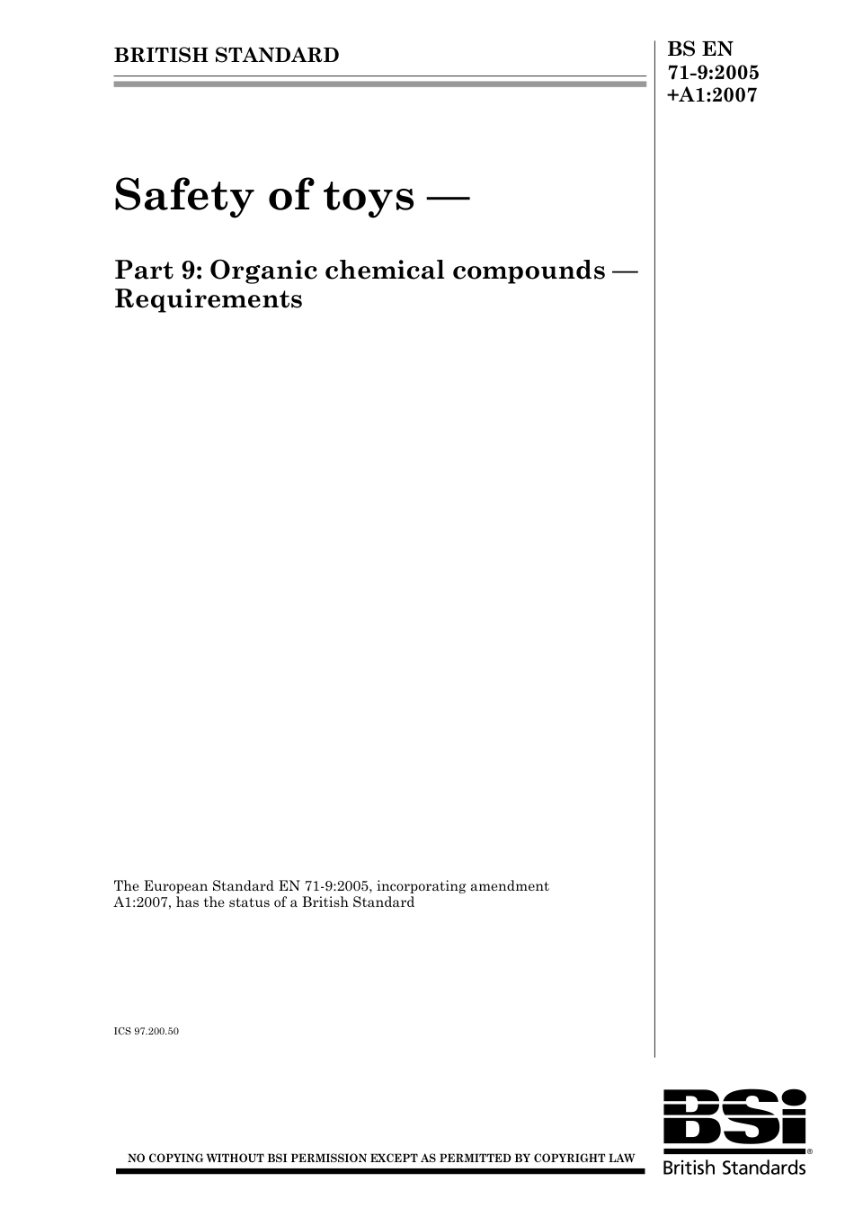 BS EN 00071-9-2005 + A1-2007.pdf_第1页