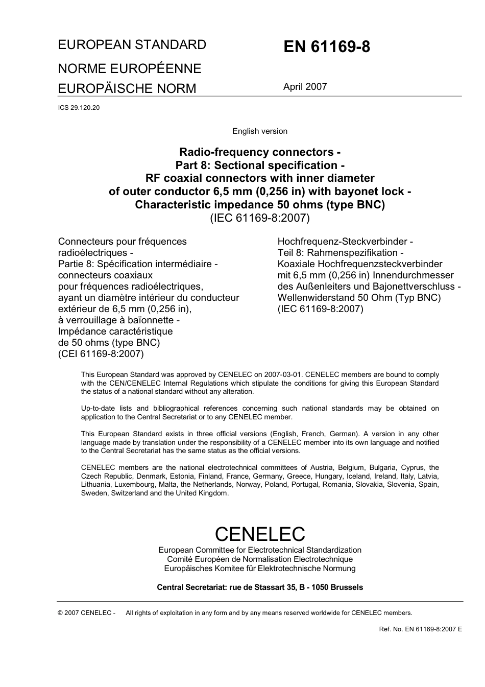 BS EN 61169-8-2007.pdf_第3页