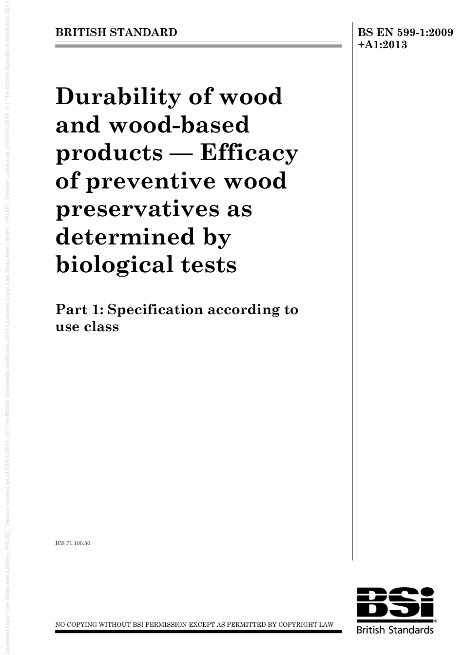 BS EN 00599-1-2009 + A1-2013.pdf_第1页