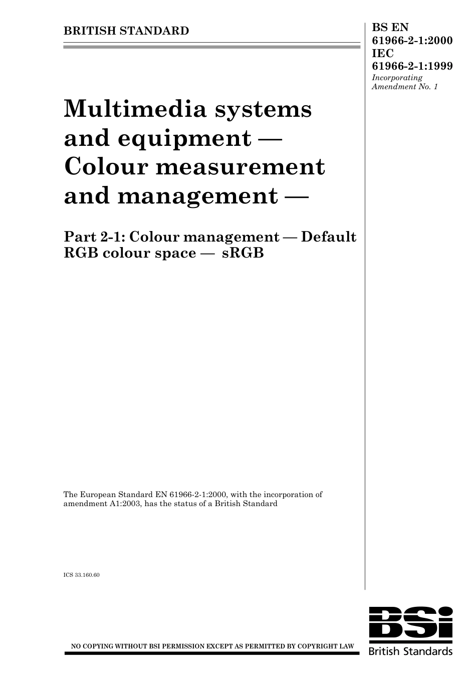 BS EN 61966-2-1-2000 (2003).pdf_第1页