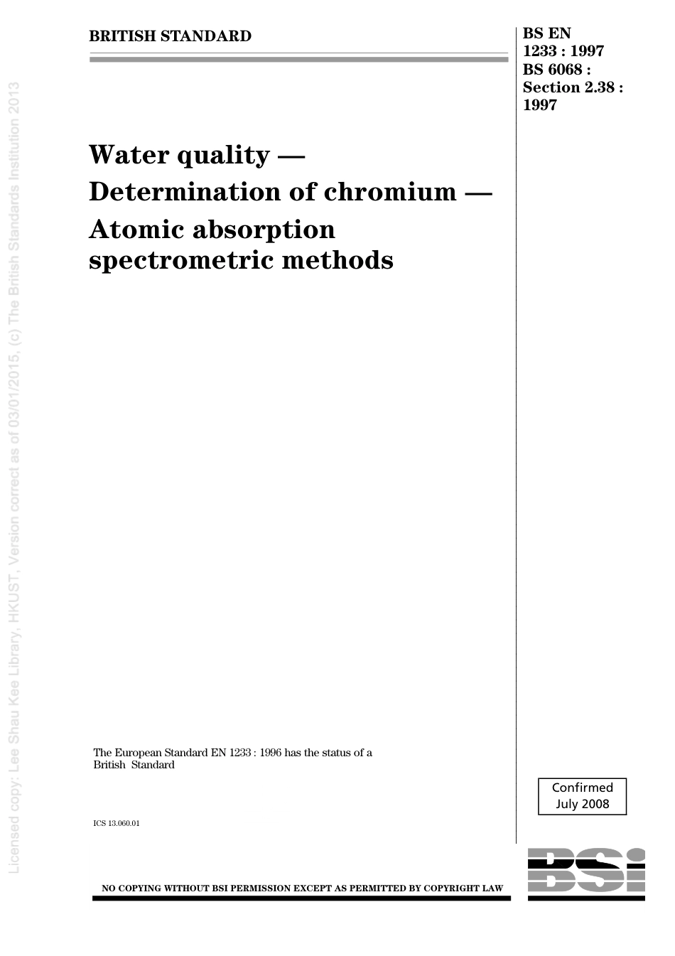 BS EN 01233-1997 (2008) BS 6068-2.38-1997.pdf_第1页