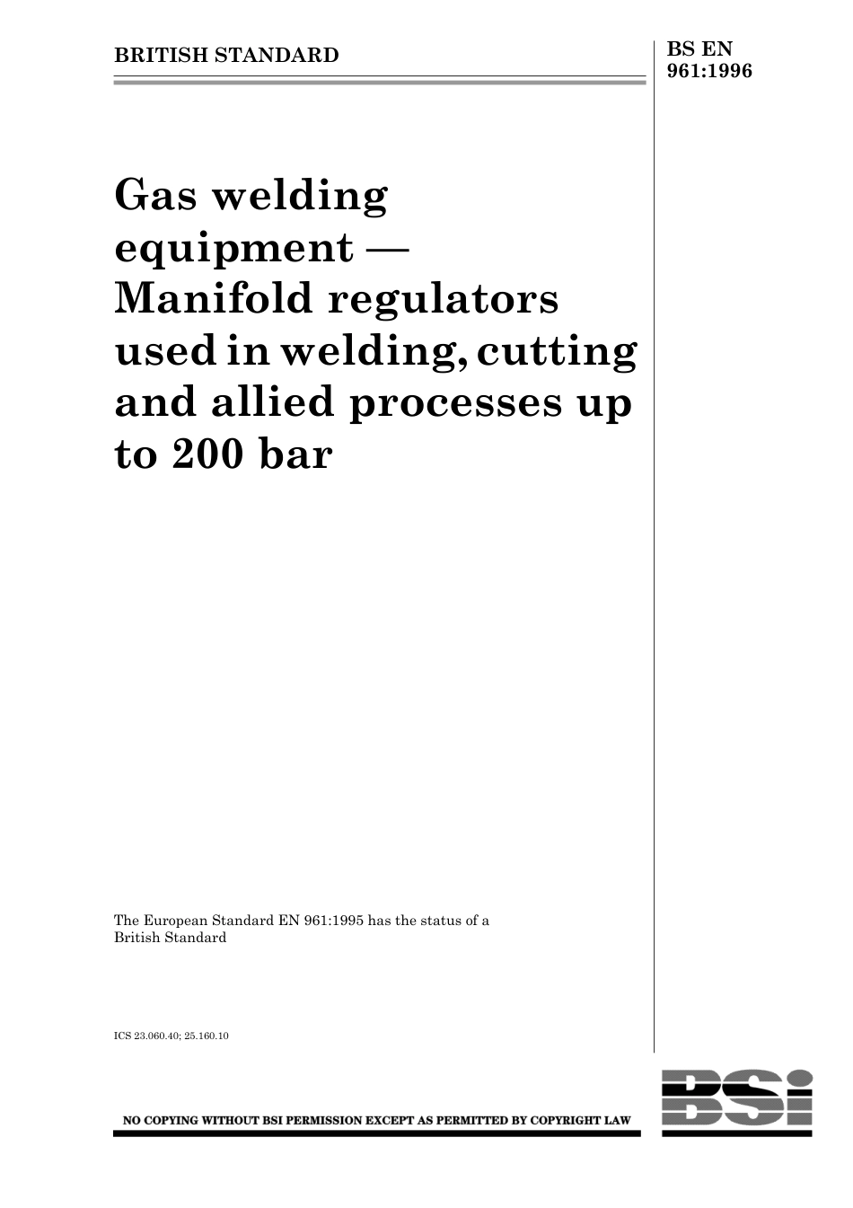 BS EN 00961-1996 (1999).pdf_第1页