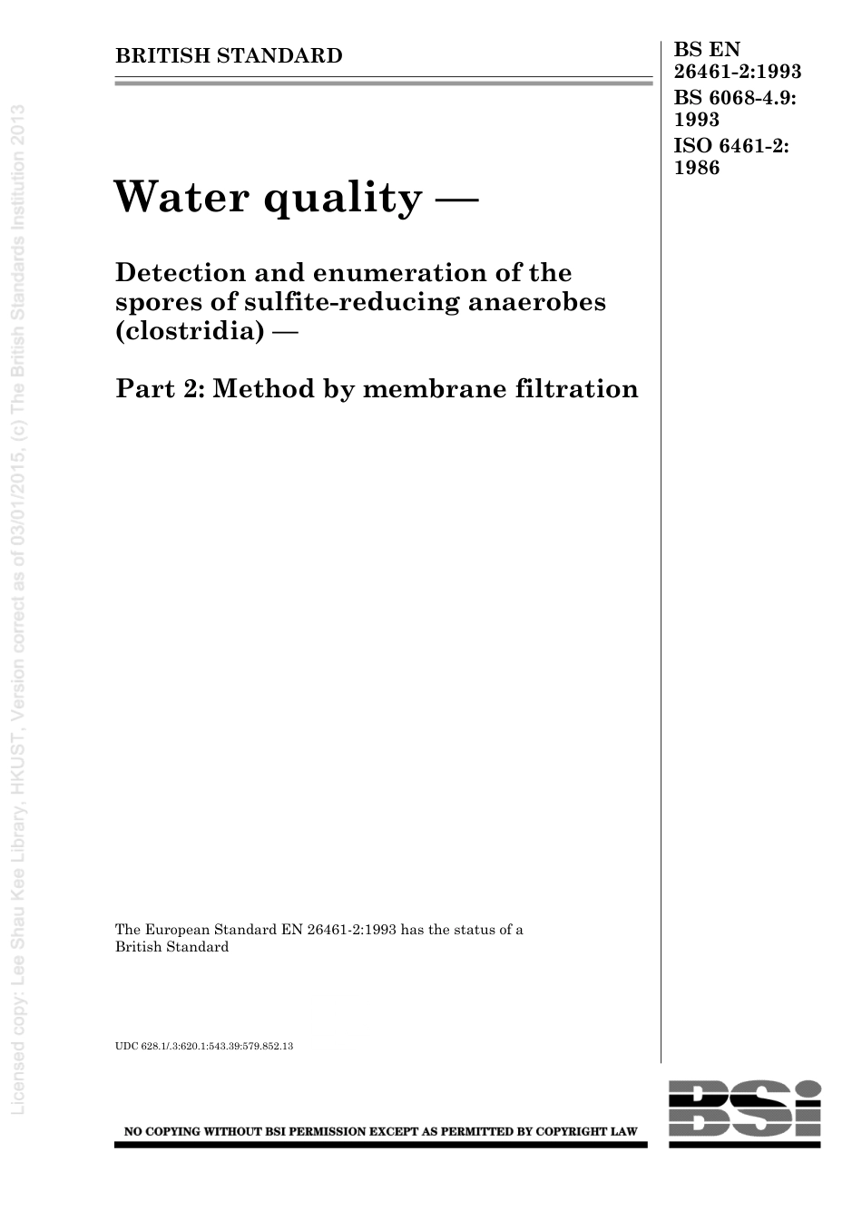 BS EN 26461-2-1993 (1999) BS 6068-4.9-1993, ISO 6461-2-1986.pdf_第1页