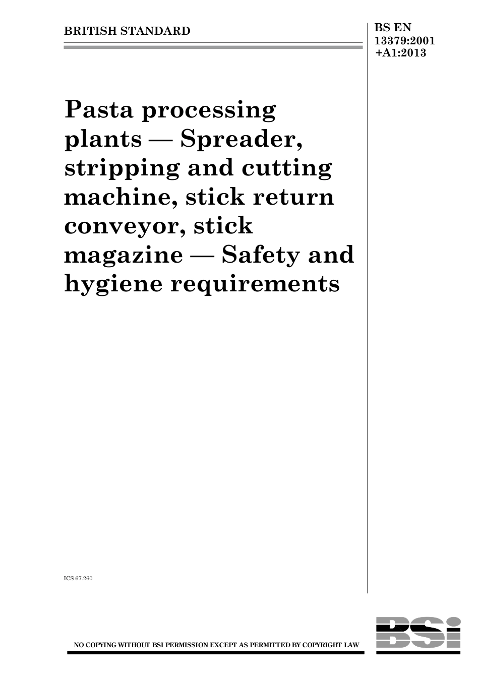 BS EN 13379-2001 + A1-2013.pdf_第1页