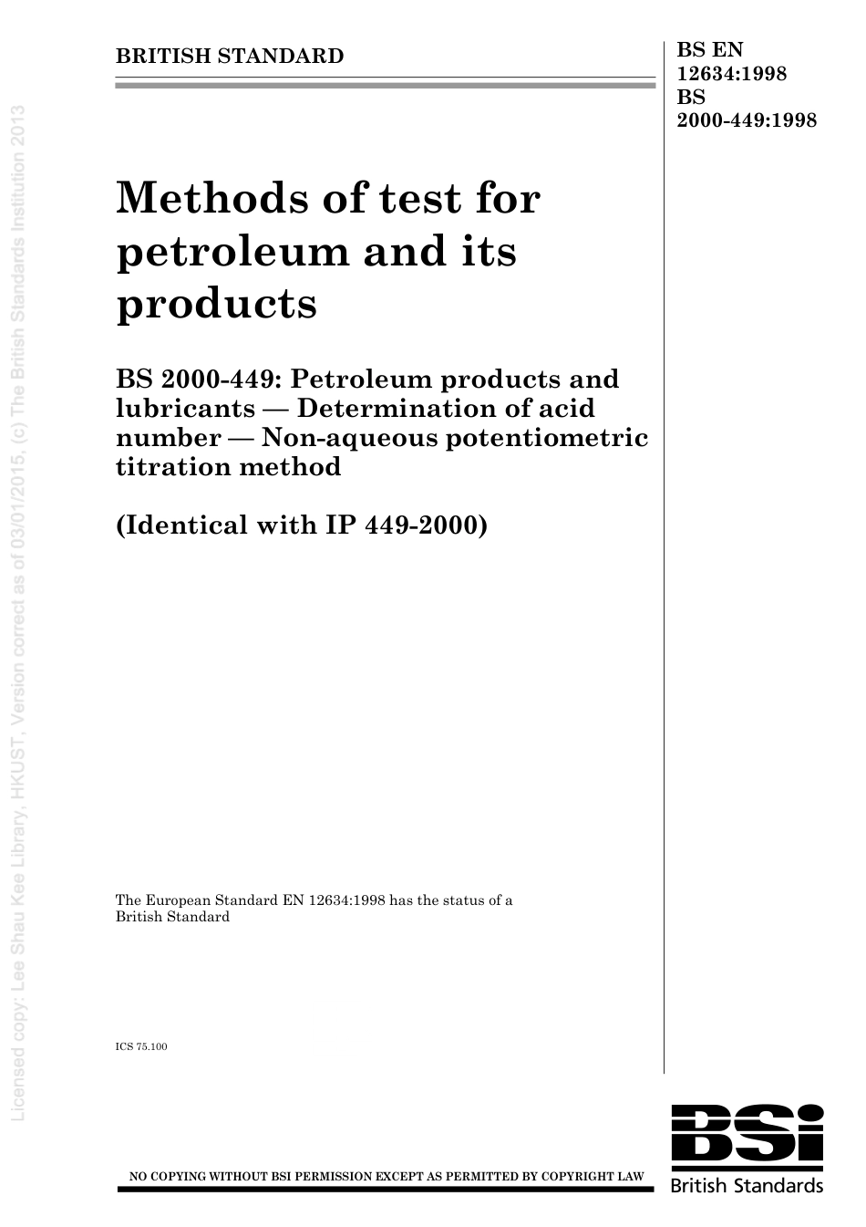 BS EN 12634-1998 (2003) BS 2000-449-1998.pdf_第1页