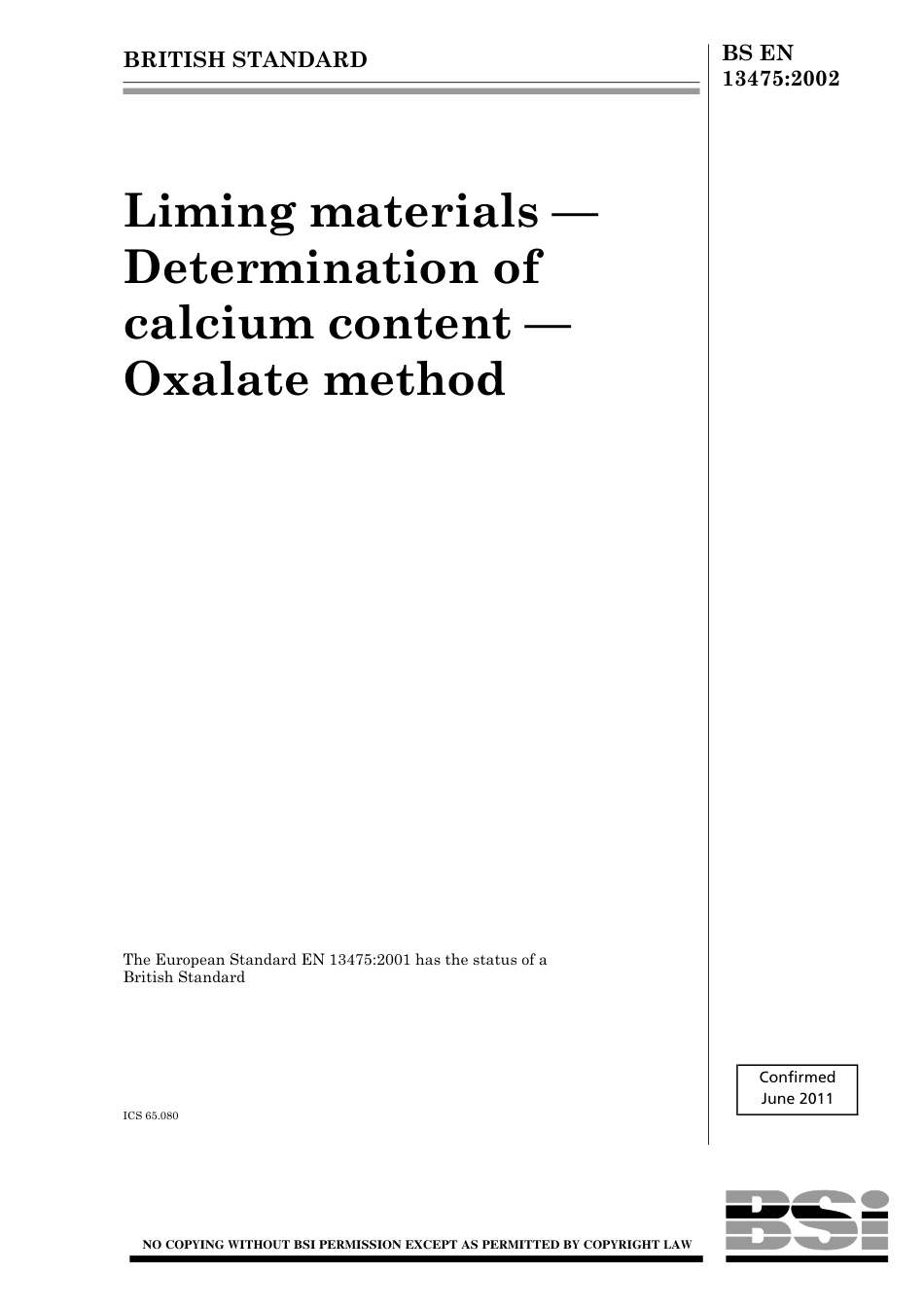 BS EN 13475-2002 (2011).pdf_第1页