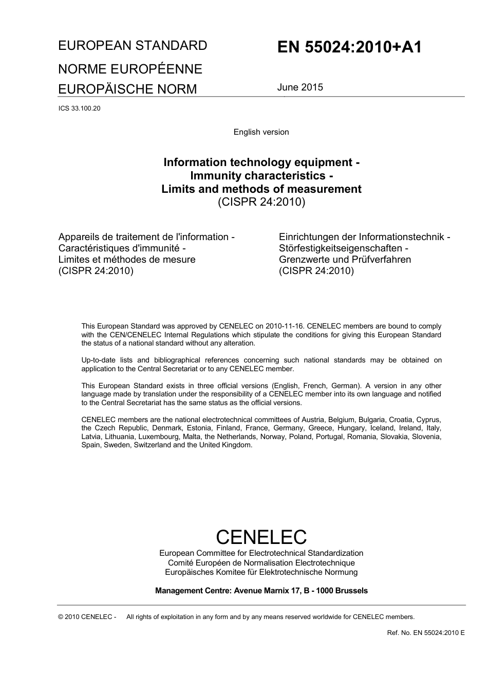 BS EN 55024-2010 + A1-2015.pdf_第3页