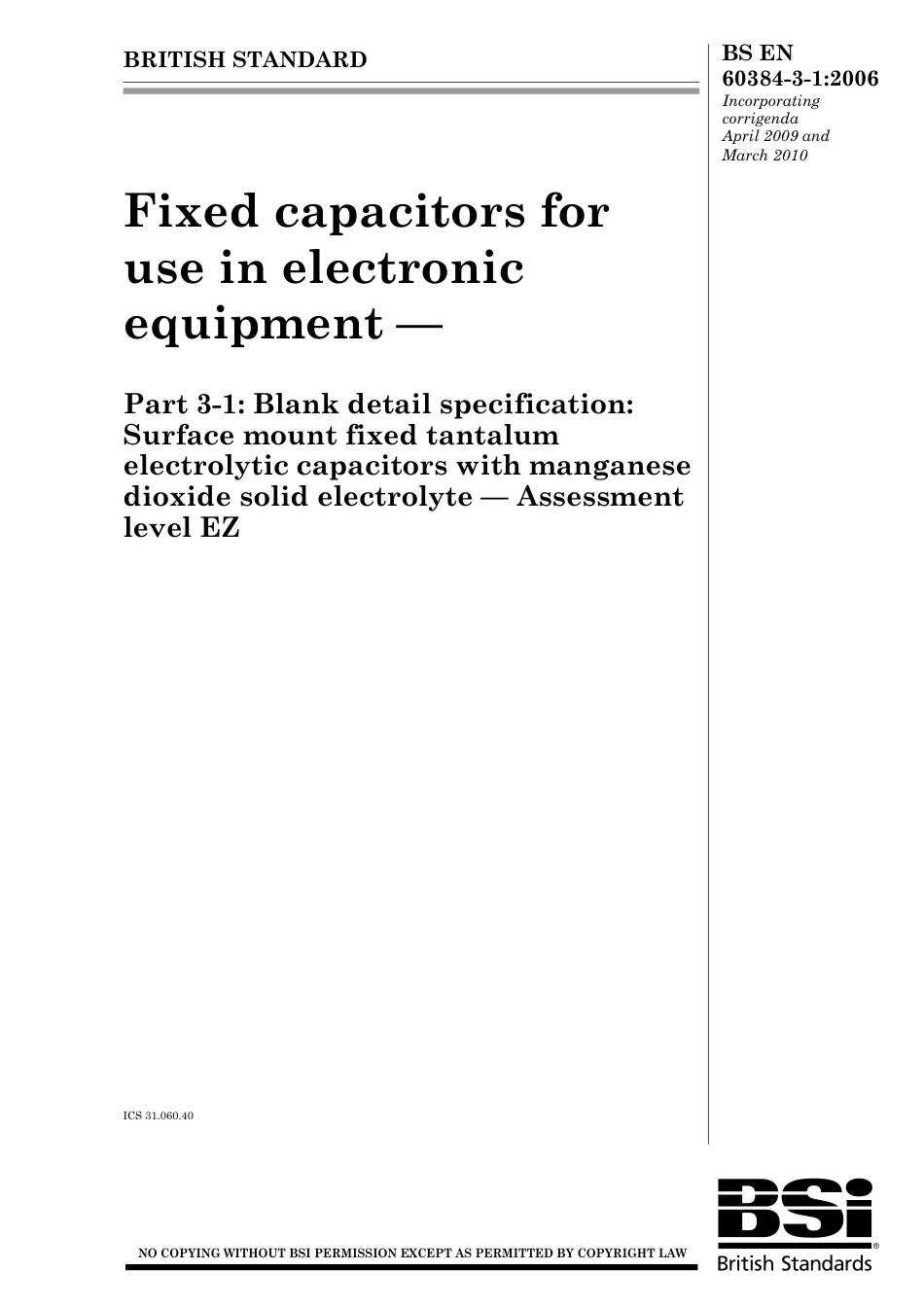 BS EN 60384-3-1-2006 (2010).pdf_第1页